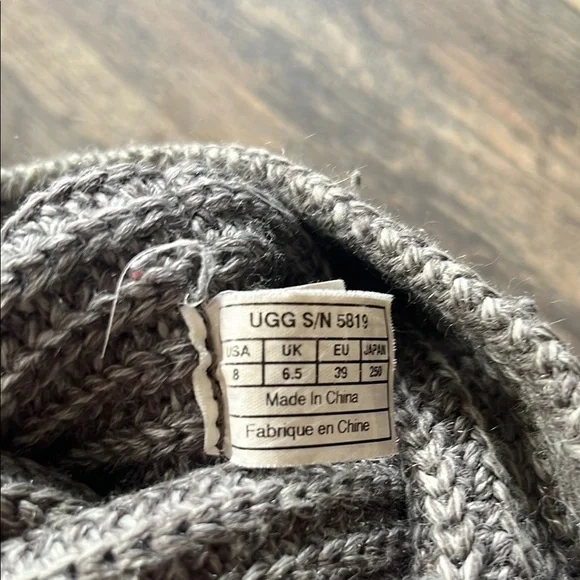UGG Gray Knit Button Boots - Picture 4 of 5